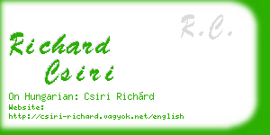 richard csiri business card